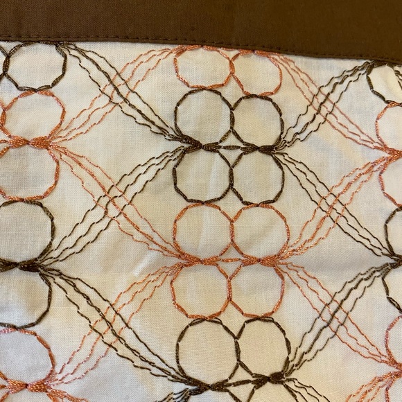 Ann Taylor Loft top.  Beautiful brown and Coral - Picture 4 of 5